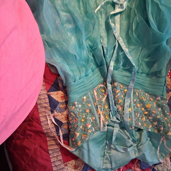 Elegant Aqua Kids Formal Dress